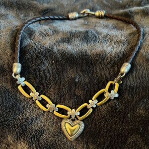 Brighton Gold and Silver Heart Pendant Necklace
